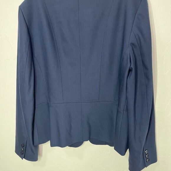 Talbots Navy Blue Wool One Button Blazer Jacket Size 12 - Picture 9 of 10